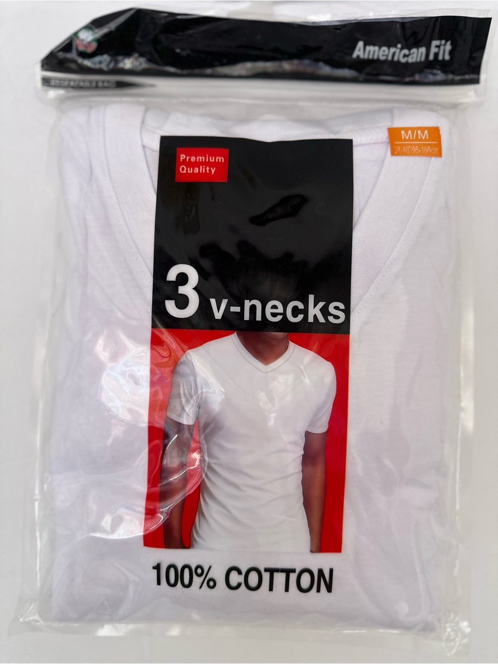 VANNI White 3-Pack Men’s V-Neck Undershirts